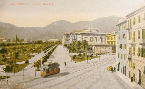Cartolina - La Spezia - Viale Mazzini - 1914 ca.