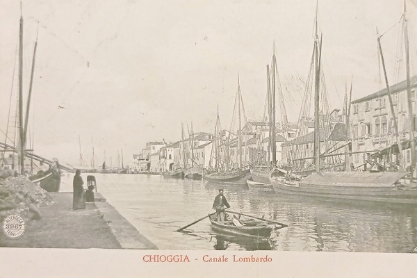 Cartolina - Chioggia - Canal Lombardo - 1906