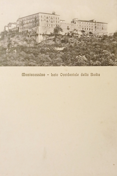 Cartolina - Montecassino - Lato Occidentale della Badia - 1920 …