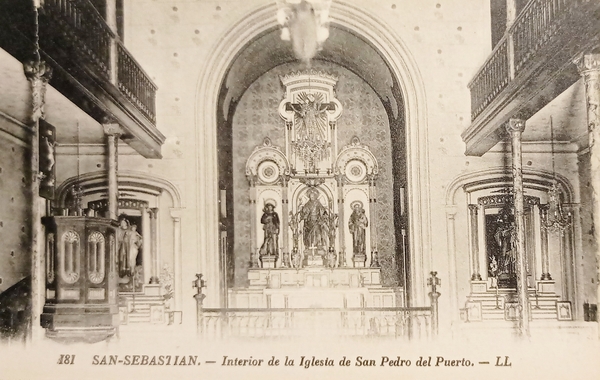 Cartolina - San Sebastián - Interior de la Iglesia de …