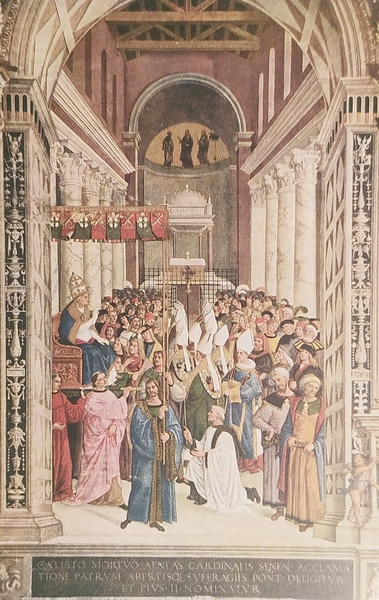 Cartolina Siena - Pinturicchio - Enea Piccolomini è creato Pontefice …