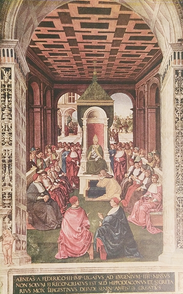 Cartolina Siena - Pinturicchio - Enea Piccolomini inviato al Pontefice …