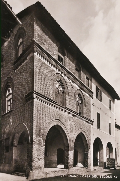 Cartolina - Carignano - Casa del Secolo XV - 1950 …
