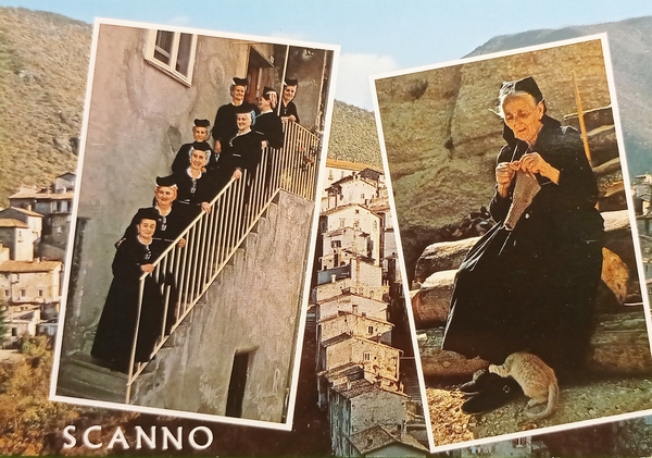 Cartolina - Scanno ( L'Aquila) - Costume festivo e giornaliero …
