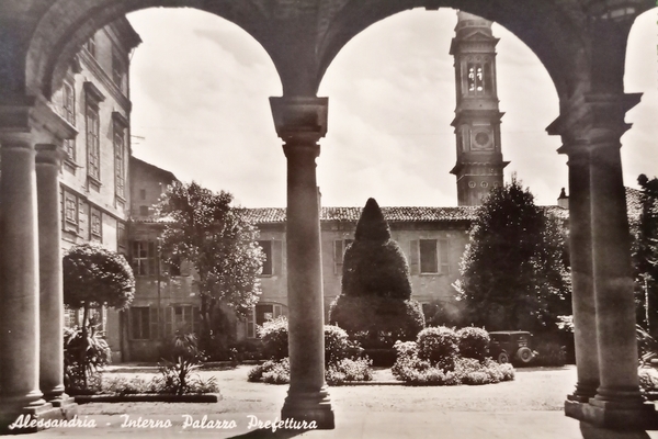 Cartolina - Alessandria - Interno Palazzo Prefettura - 1960
