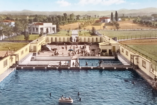 Cartolina - Fidenza - Piscina Comunale - 1966