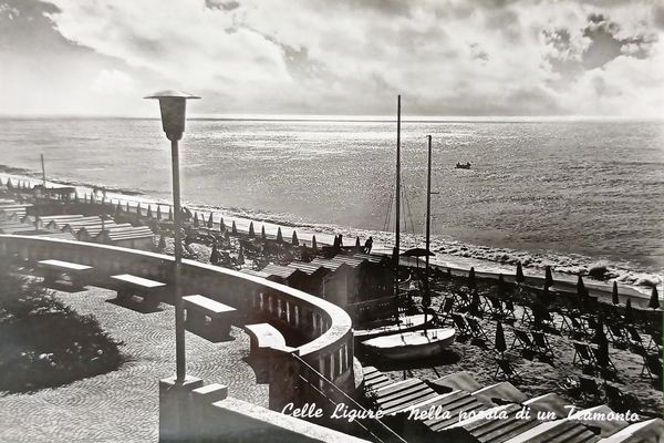 Cartolina - Celle Ligure - Poesia di un tramonto - …