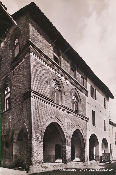 Cartolina - Carignano - Casa del Secolo XV - 1948 …