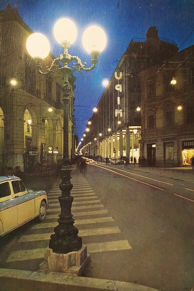 Cartolina - Chieti - Corso Marrucino - Notturno - 1965 …