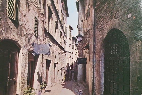 Cartolina - Spoleto - Via Fontesecca - 1960 ca.