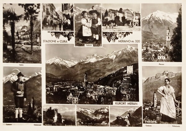 Cartolina - Merano - Vedute diverse - 1955
