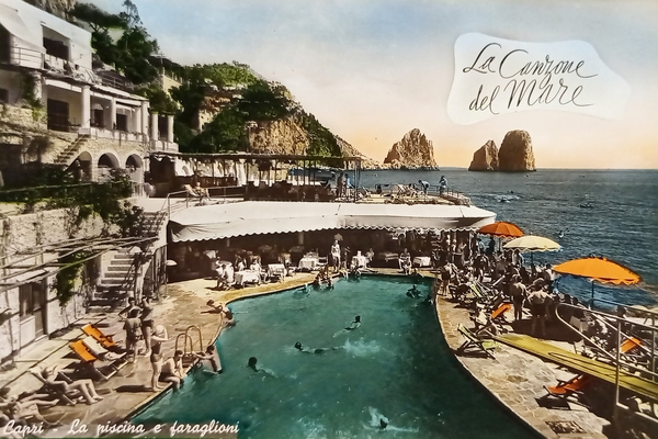 Cartolina - Capri - La Piscina e Faraglioni - 1955 …