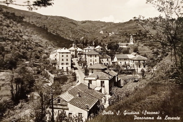 Cartolina - Stella S. Giustina (Savona) - Panorama da Levante …