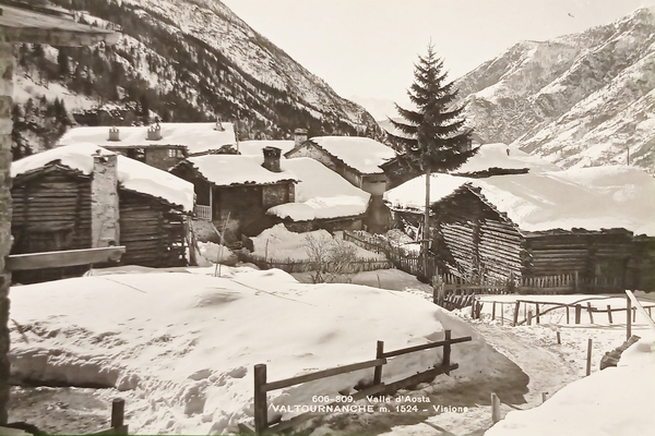 Cartolina - Valle d'Aosta - Valtournenche - Visione - 1956
