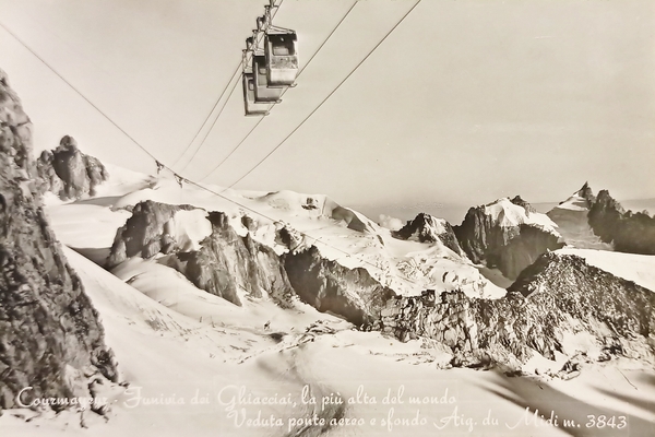 Cartolina - Courmayeur - Funivia dei Ghiacciai - Veduta Ponte …