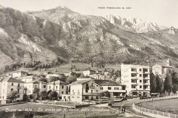 Cartolina - Bratto - La strada per il Passo della …