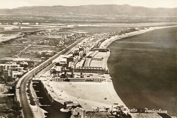 Cartolina - Cagliari - Veduta aerea - Poetto - Particolare …