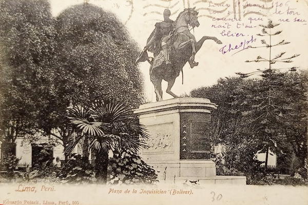 Cartolina - Lima ( Perù ) - Plaza de la …