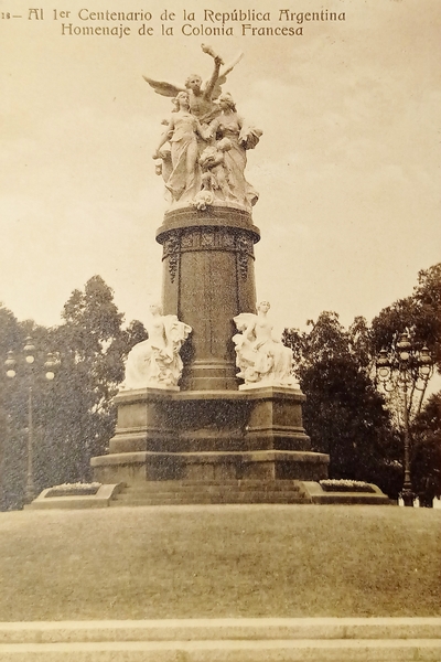 Cartolina - Repùblica Argentina - Homenaje de la Colonia Francesa …