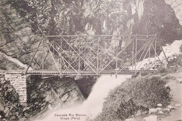 Cartolina - Oroya ( Perù ) - Cascada Rio Bianco …