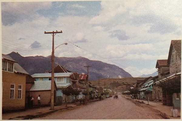 Cartolina - Calle de Panguipulli ( Chile ) - Lago …