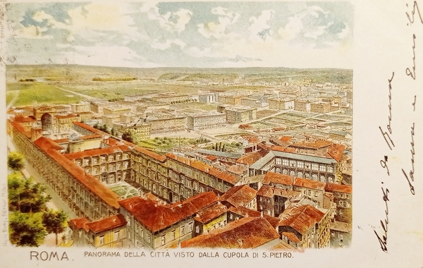 Cartolina - Roma - Panorama della Città visto dalla Cupola …