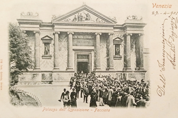 Cartolina - Venezia - Palazzo dell'Esposizione - Facciata - 1901