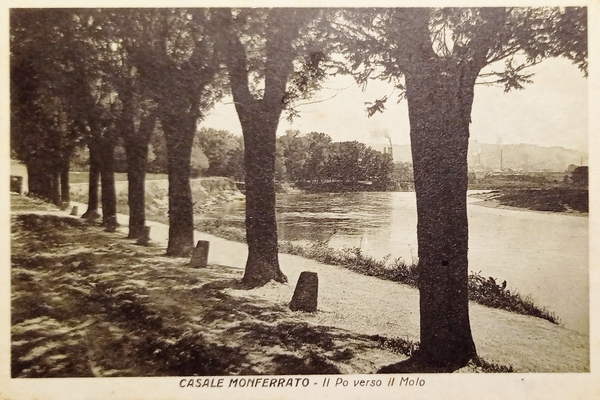 Cartolina - Casale Monferrato - Il PO verso il Molo …