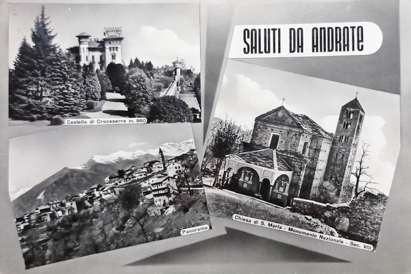 Cartolina - Saluti da Andrate - Vedute diverse - 1955 …