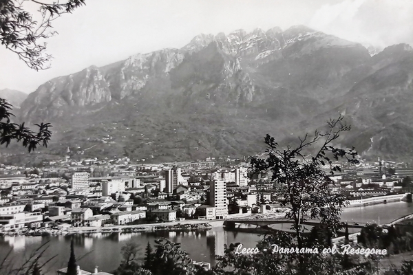 Cartolina - Lecco - Panorama col Resegone - 1960