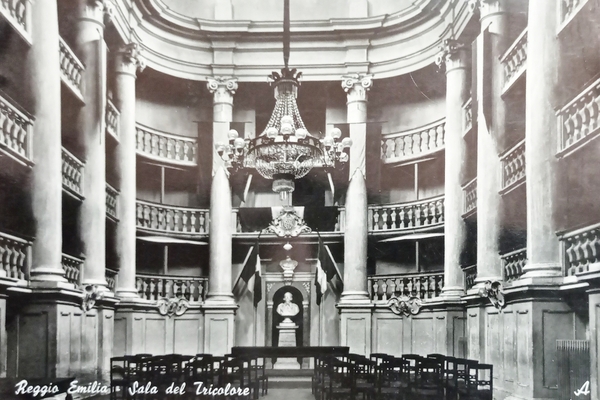 Cartolina - Reggio Emilia - Sala del Tricolore - 1954