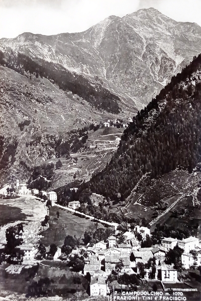 Cartolina - Campodolcino - Frazioni Tini e Fraciscio - 1958