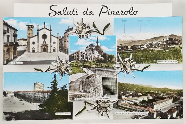 Cartolina - Saluti da Pinerolo - Vedute diverse - 1970 …