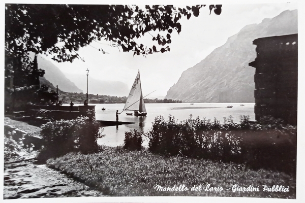 Cartolina - Mandello del Lario - Giardini Pubblici - 1960