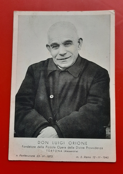 Cartolina Don Luigi Orione - 1940 ca.