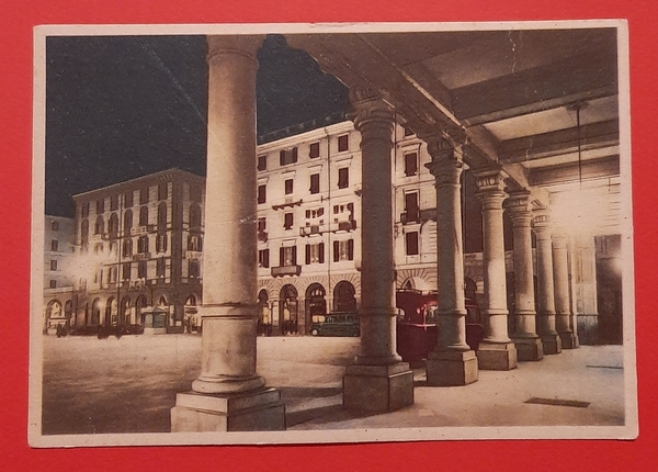 Cartolina Savona - Portici Piazza G. Mameli - Notturno - …