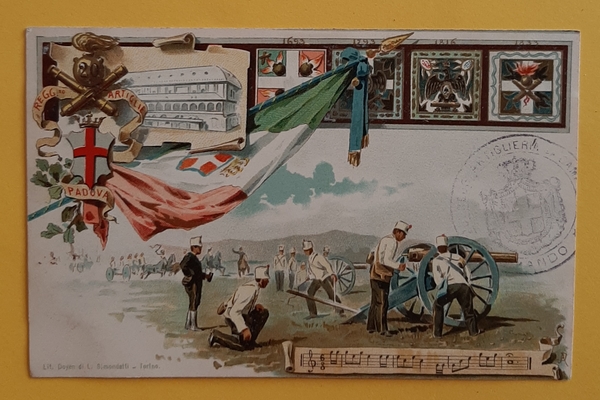 Cartolina Reggimento Artiglieri - Padova - 1900
