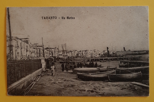 Cartolina Taranto - Via Marina - 1920