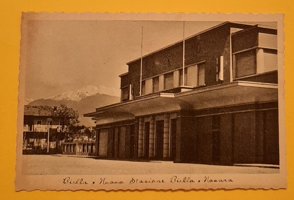 Cartolina Biella - Nuova Stazione Biella - Novara - 1900