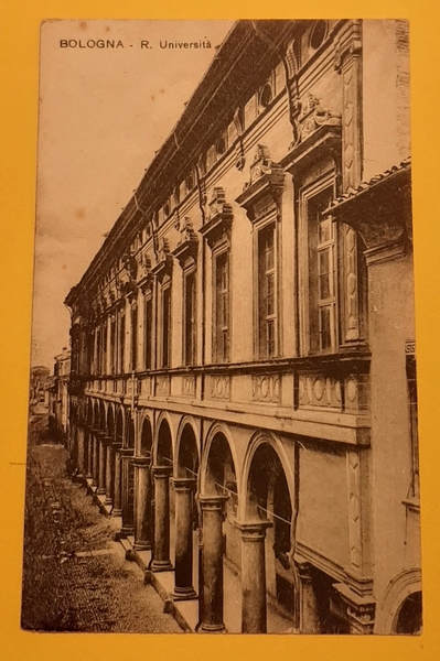 Cartolina Bologna - R. Università - 1900