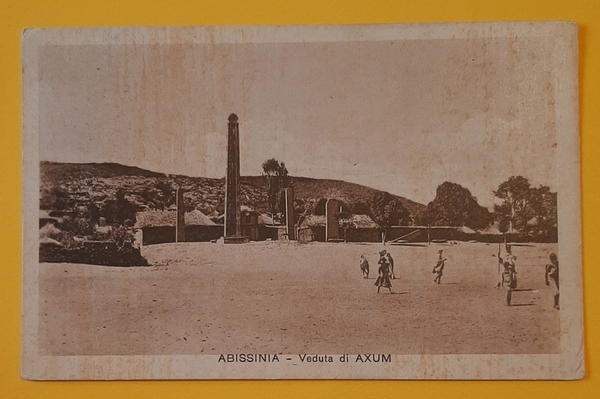 Cartolina Abissinia - Veduta di Axum - 1935