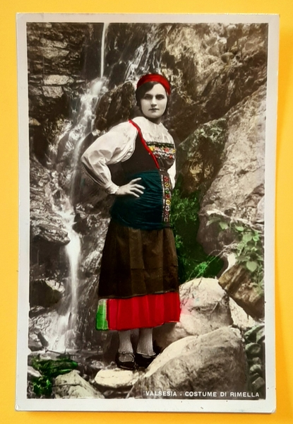 Cartolina Valsesia - Costume di Rimella - 1915