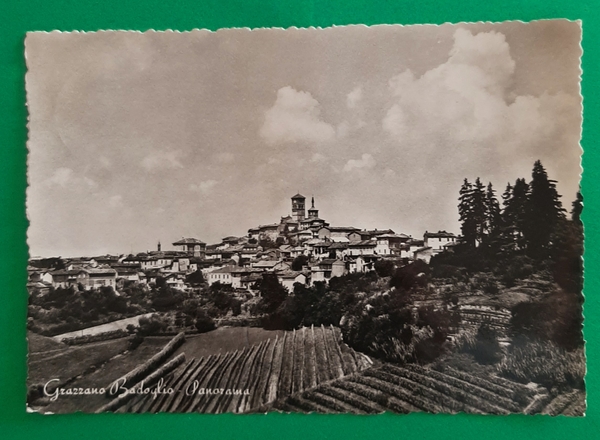 Cartolina Grazzano Badoglio - Panorama - 1956