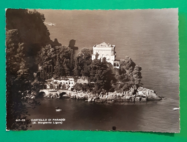 Cartolina Castello di Paraggi - S. Margherita Ligure - 1958