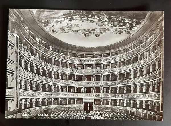 Cartolina Fermo - Teatro dell' Aquila ( Cosimo Morelli 1791 …