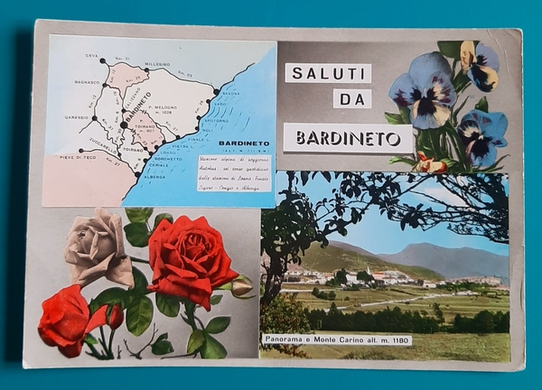 Cartolina Saluti da Bardineto - Panorama e Monte Carino - …