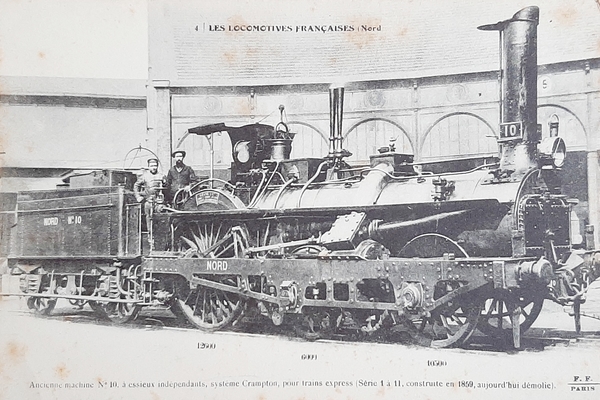 Cartolina Ferrovie - Les Locomotives Francaises Nord - Machine n …
