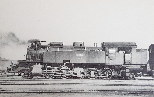 Cartolina Ferrovie - Locomotives Du Nord - Machine 5004