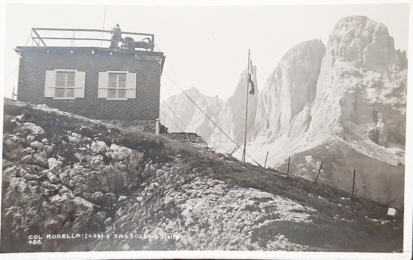 Cartolina Rodella e Sassolungo - 1916