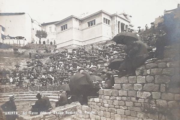Cartolina Aminta del Tasso dato al Teatro Romano di Fiesole …